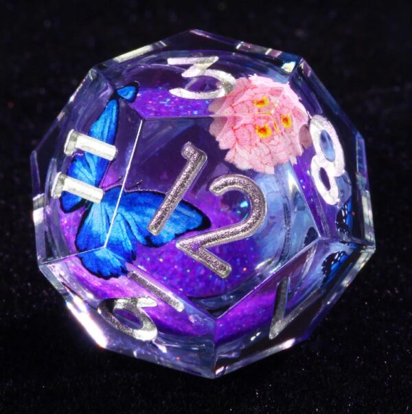 Purple Resin Liquid Core Dices D20 Dice