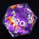 Purple Resin Liquid Core Dices D20 Dice