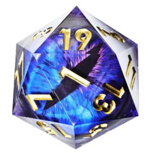 blue dragon eye custom d&d dice set