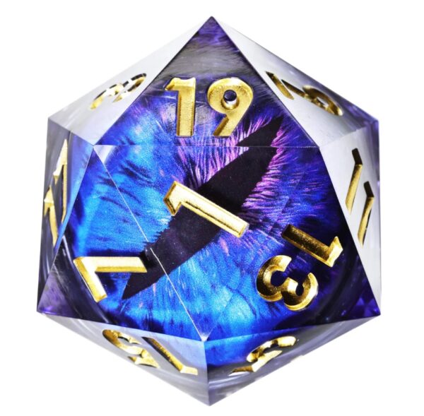 blue dragon eye custom d&d dice set