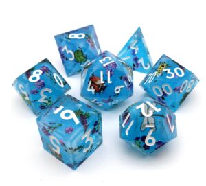 blue liquid core dice