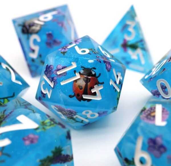 blue liquid core dice