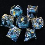 blue liquid core dice set