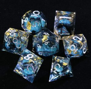 blue liquid core dice set fun dice board games dice