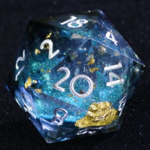 blue liquid core dice set