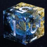 blue liquid core dice set