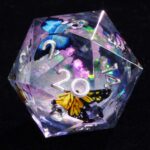 blue purple resin dnd dice set