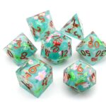 green dnd dice set