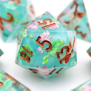 green dnd dice set