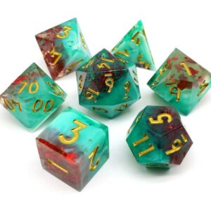 green dnd resin dice