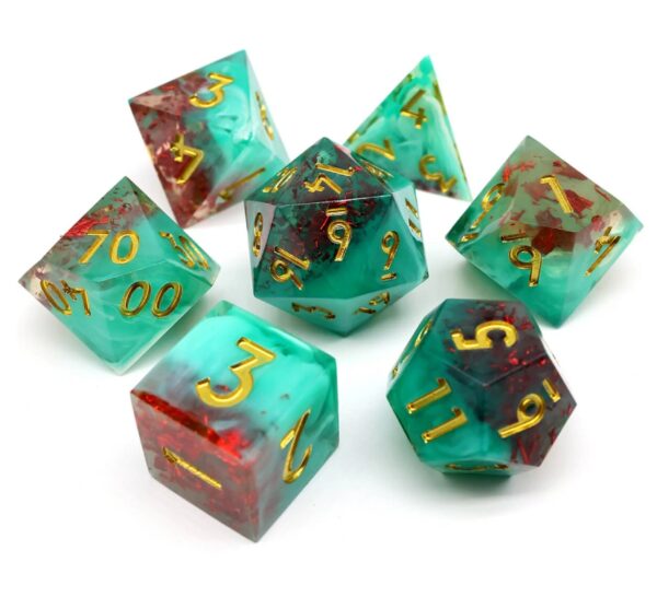 green dnd resin dice