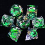 Green Liquid Core Dice