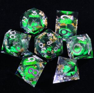 Green Liquid Core Dice