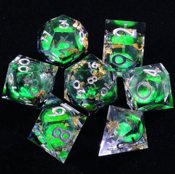 Green Liquid Core Dice