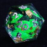 green liquid core dice