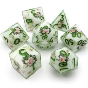 green resin dnd dice dice board games