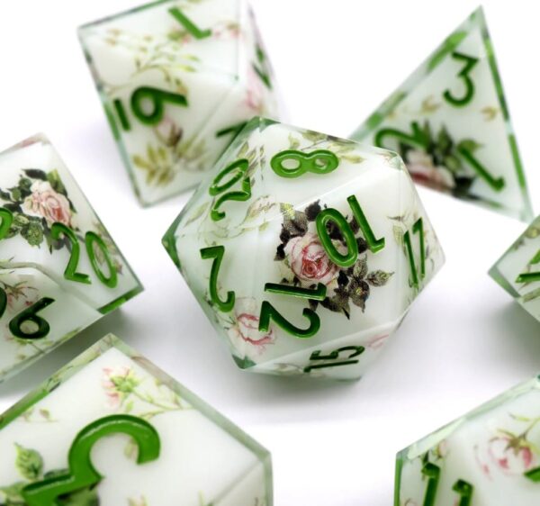 green resin dnd dice