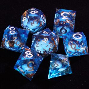 ocean blue liquid core dice