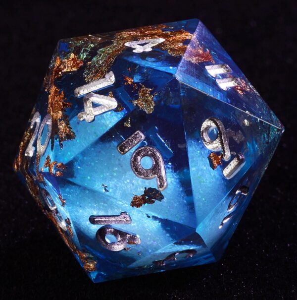 ocean blue liquid core dice