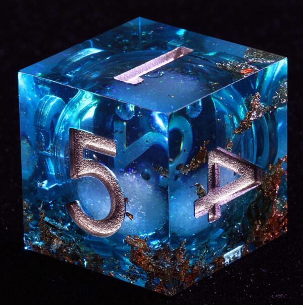 ocean blue liquid core dice