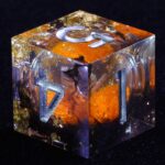 orange liquid core dice sets