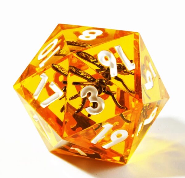 orange sharp edge dice