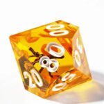 orange sharp edge dice