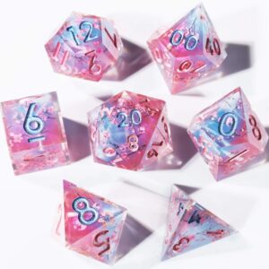 pink dnd dice set