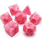 pink dnd dice set