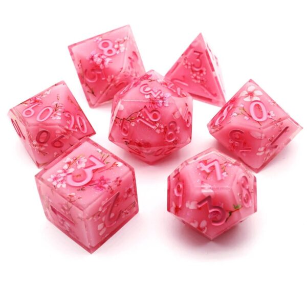 pink dnd dice set