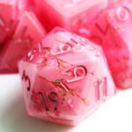 pink dnd dice set