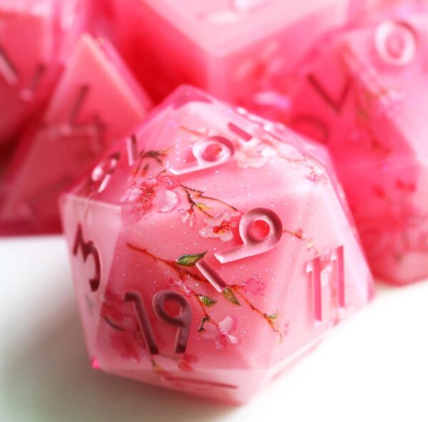 pink dnd dice set