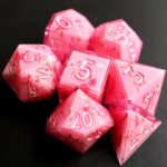 pink dnd dice set