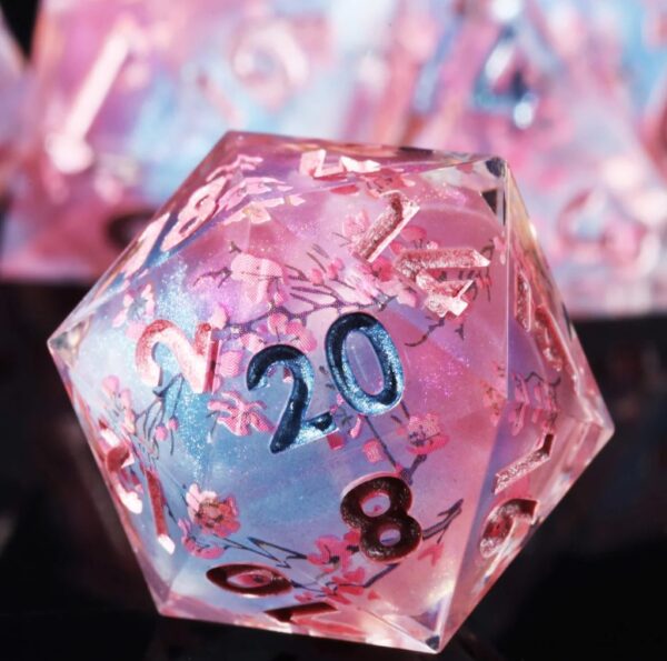 pink dnd dice set