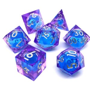 purple liquid core dice