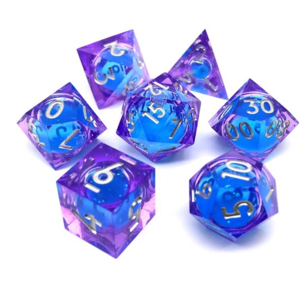 purple liquid core dice