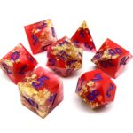 red liquid core dnd dice set