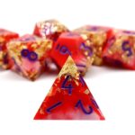 red liquid core dnd dice set