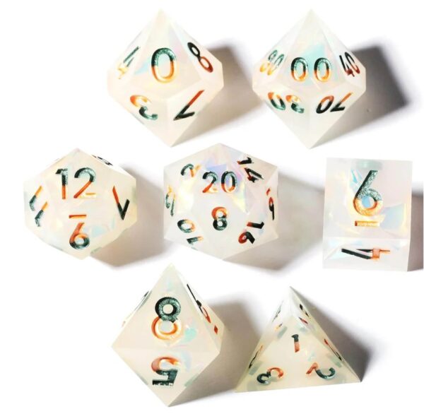 white sharp edge dice