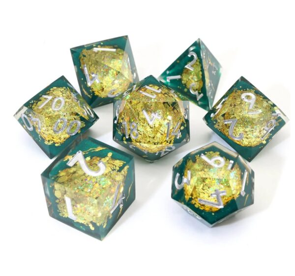 yellow leave liquid core dnd dice