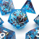 Blue Liquid Core Dice Set