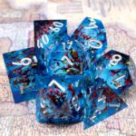 Blue Liquid Core Dice Set Board Game Playing Dice