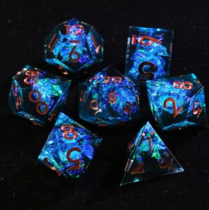 Blue Resin Board Game Dice Rolling Dice Board Game Dice