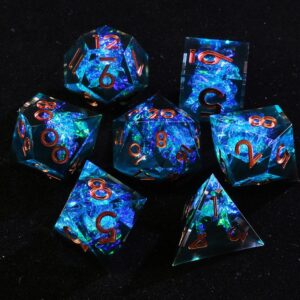 Blue Resin Board Game Dice Rolling Dice Board Game Dice