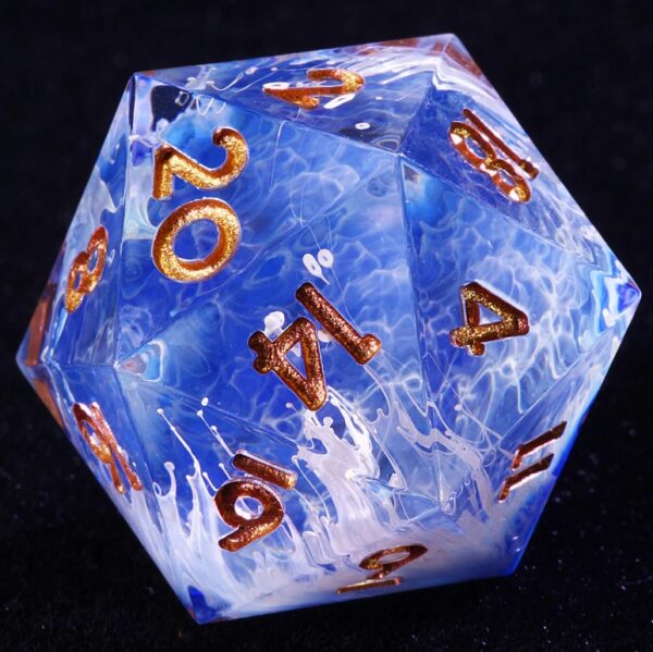 Blue Sharp Edge Dice