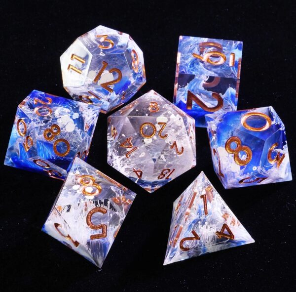 Blue Sharp Edge Dice