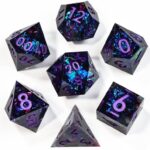 Blue Sharp Edge Dice Set