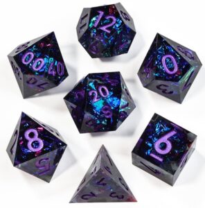 Blue Sharp Edge Dice Set Good Dice Game Dice