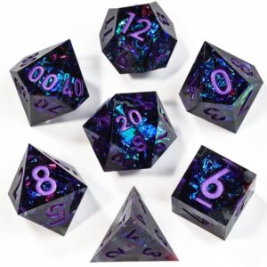 Blue Sharp Edge Dice Set Good Dice Game Dice