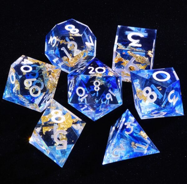 Dark Blue Sharp Edge Dice